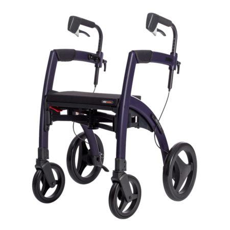 Rollz Motion² 2in1 Rollator+Rollstuhl dark purple; auch zum Mieten
